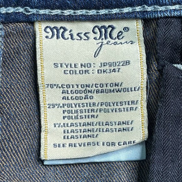 Miss Me Women's Blue Signature Bootcut Sequin Wings Jeans Size 27x31" - Picture 5 of 9